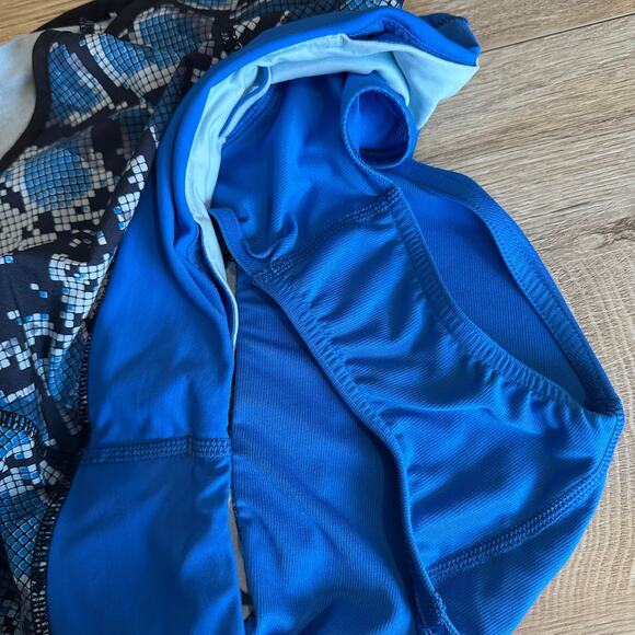 Lululemon Speed Short Mini Ziggy Snake Caspian Blue Pipe Dream 6 - Picture 5 of 9